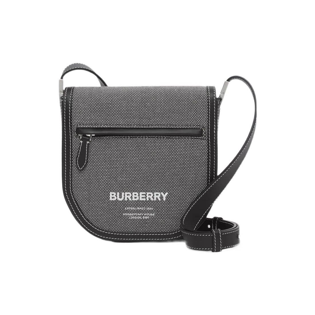 

Burberry Olympia Hand-Painted Edge Printed Detail Mini Shoulder Crossbody Bag Men bags Black Gray 80508411 Basic Set (Bag+Dust Bag)