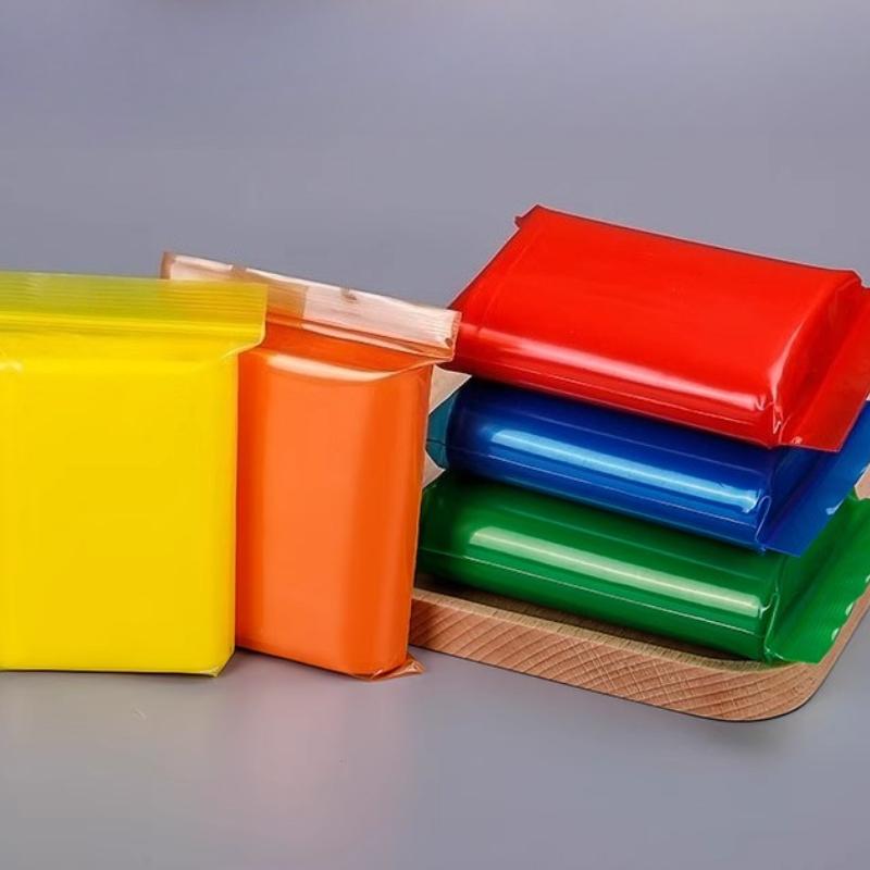 Small Size Colored Self Sealing Bag Jewelry Packaging Pouch Handmade Material Accessory Storage Pocket Shopping Mall Sample Sack PE Plastic Bag