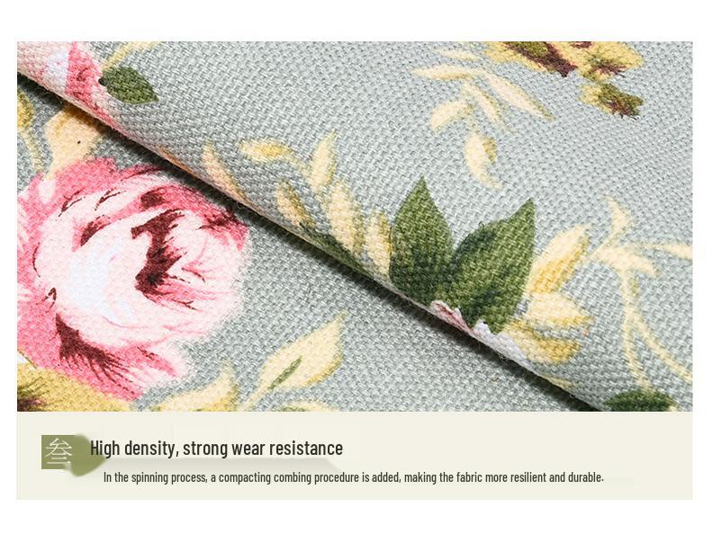Canvas Floral Cotton Fabric for Sofa, Tablecloth, Stripe Curtains, Pillows & Remnants Clearance