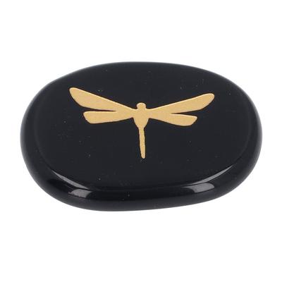 Mineral Craft Worry Stone Carved Dragonfly Pocket Worry Stone Crystals Palm Stone  Yoga Meditation
