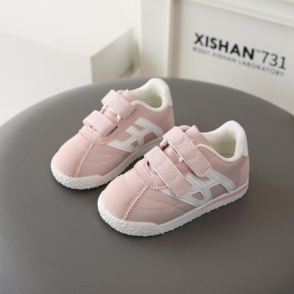 Kids' Stylish Velcro Loafers - Spring/Autumn 2026: Comfy White Shoes for Toddler Girls & Boys