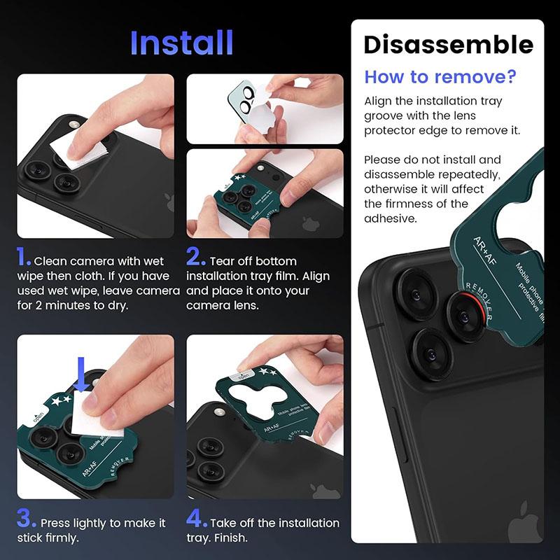 Protetor de Câmera de Metal e Vidro para IPhone 17Pro Max Air 16 15 14 17 Pro 17 ProMax 16 Plus Lente Capa de Anel de Vidro Temperado para IPhone17 Pro Max Capa de Lente