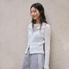 Women S Scalloped Ribbed Zip Cardigan aS2kg563