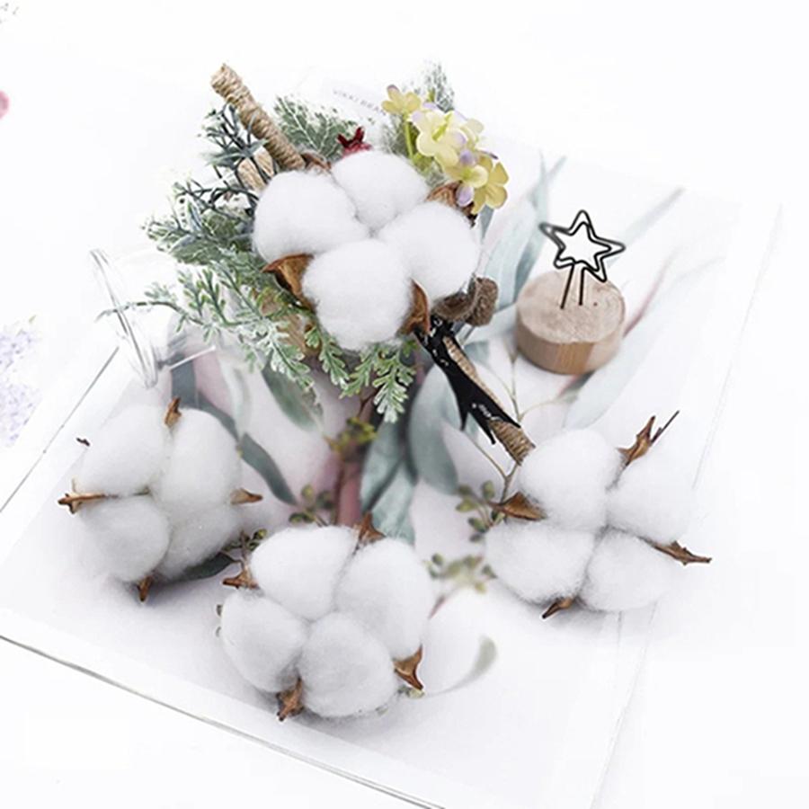 10/20Pcs Artificial Flowers Hot Sale Cotton Balls Christmas Decoration Photograph Prop Wreath Wedding Holding Home Diy Accessory