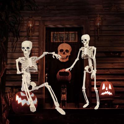 Halloweenská kostra, rekvizita Falešná lidská kostra Realistická ozdoba Dekorace celého těla pro strašidelný