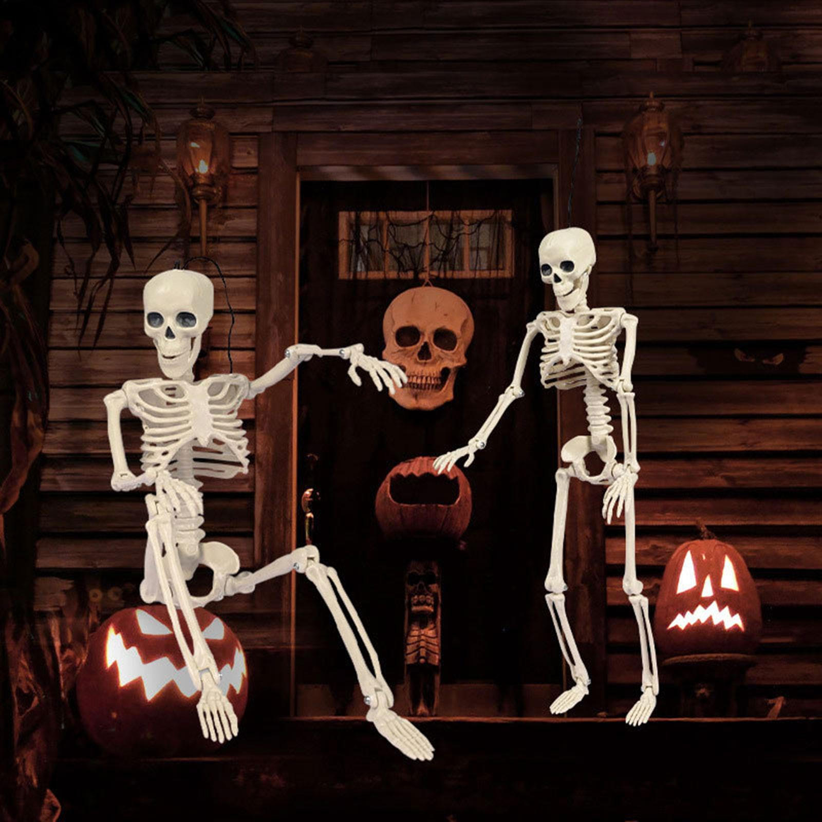 

Скелет на Хэллоуин, Реквизит Искусственный Человеческий Скелет Реалистичное Украшение Полное Тело Декорация для Привидений