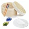 Bamboo Steamer Basket with Lid Dumpling Steamer Basket Kitchen Chinese Bamboo Steamer for Cooking Bao Buns Steam Basket