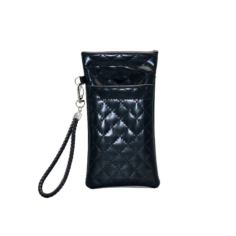 

Портативный чехол для солнцезащитных очков с мягкой подкладкой из ПУ кожи, легко использовать, чехол-мешочек для очков чёрный