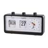 Simple Clock with Manual Date Week Adjustment Time Display Clock for Living Room Desk Use White