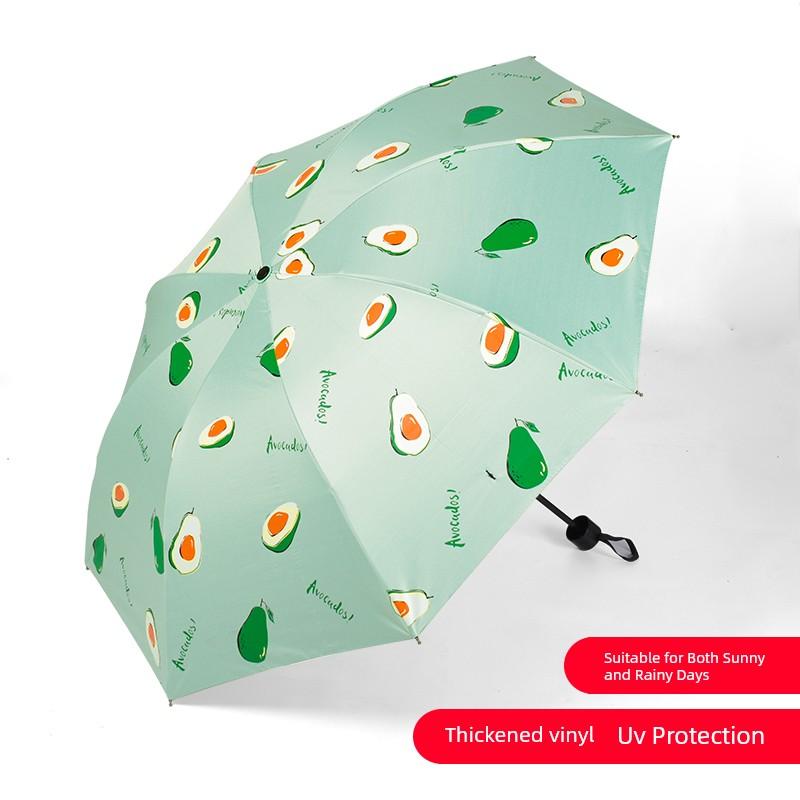 Automatic Umbrella Ins Style Men's and Women's Dual-Use Black Glue Sun Umbrella Sun Protection UV Protection Folding Sun Umbrella
