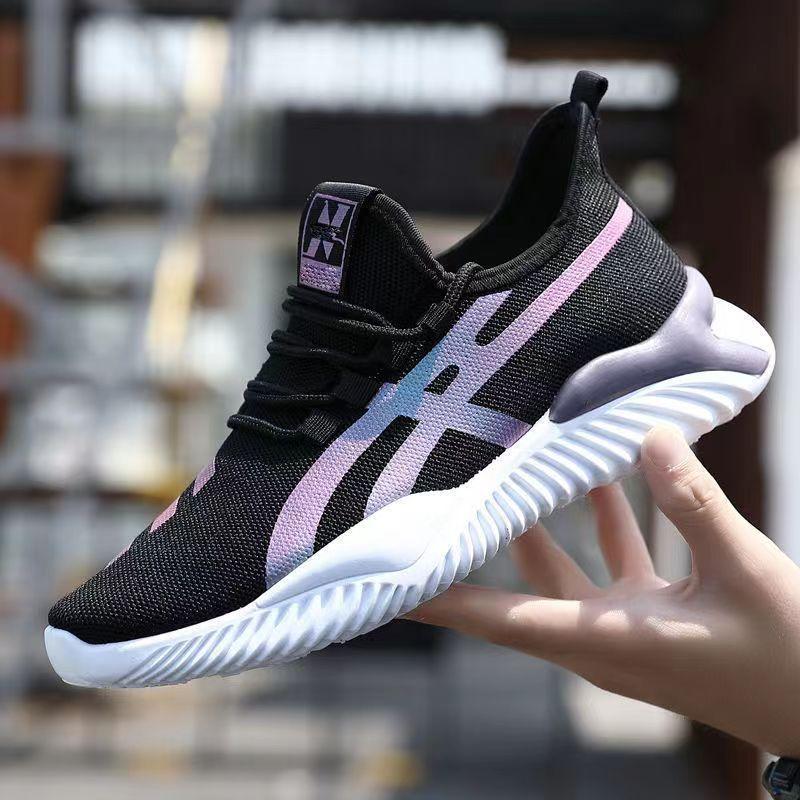 

Мужская сетчатая обувь весна и осень дышащая повседневная обувь низкий верх модная универсальная спортивная обувь модные летящие тканые кроссовки для бега 44