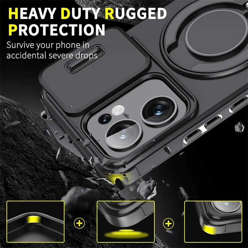 Funda For OPPO Reno 13F Pro 4G 5G Case Armor Slide Camera Lens Protection Phone Case For Back Cover