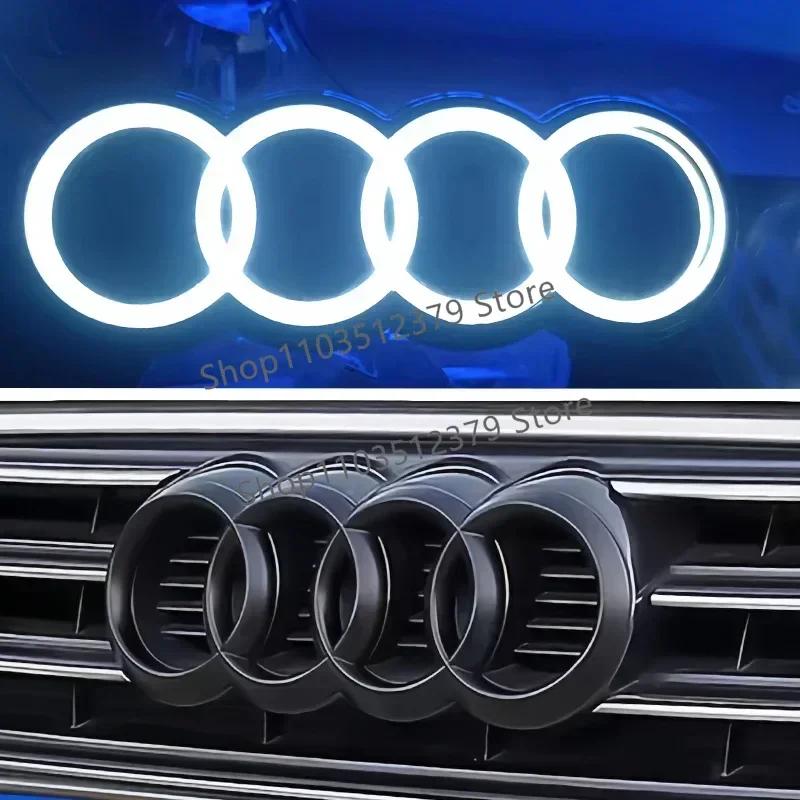 6s Car LED Front Grille Logo Lamp Static White Light 249 273 285mm For 6s A3 A4 A5 A6 A7 A8 S3 S4 S5 S6 S7 Q3 Q5 Q7 TTs6