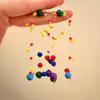 Color summer gorgeous fireworks earrings girl heart dopamine personality contrasting color fun stud earrings long beaded earrings