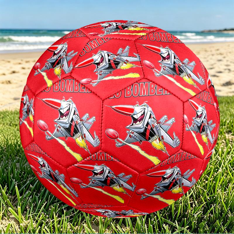 Essendon Football Print Size 5 Soccer Ball, PU Wear Resistant Football for Match Training and Daily Practice, Birthday Gift for Soccer Fans