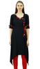 Phagun Angrakha Style Rayon Womens Tunic Kurta Pom-Pom Designer Kurti Top Indian
