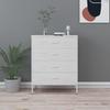 VidaXL Commode White 80x35x101.5 Cm Steel