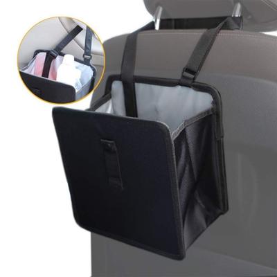 Oxford Cloth Foldable Car Trash Can Car Back Seat Storage Box Napkin Tissue Paper
