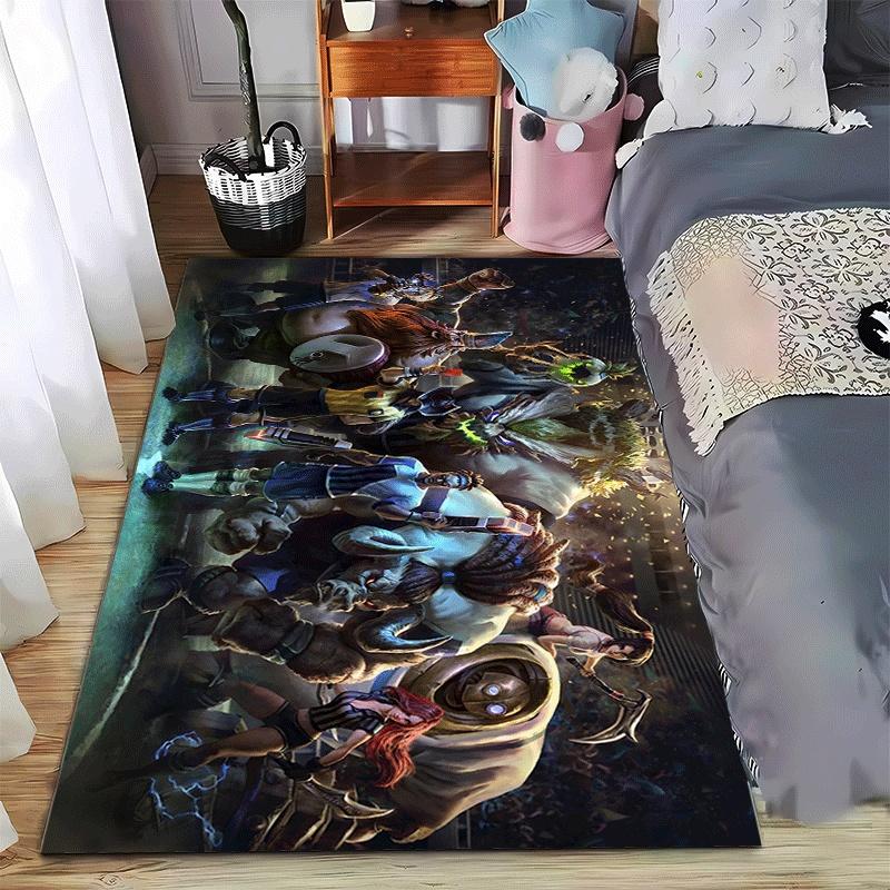 Cartoon Sports Characters Rug for Gaming Decor Suitable for use as an anti-slip game mat for living room and bedroom sofas 40x60cm( 15x23in )