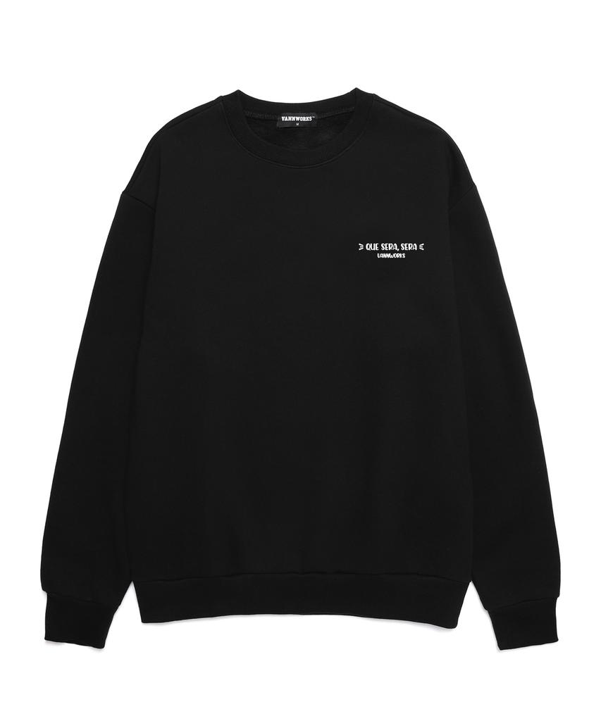 VANNWORKS Que Sera Sera Woman Ver Oversized Sweatshirt (Vncts105) Black