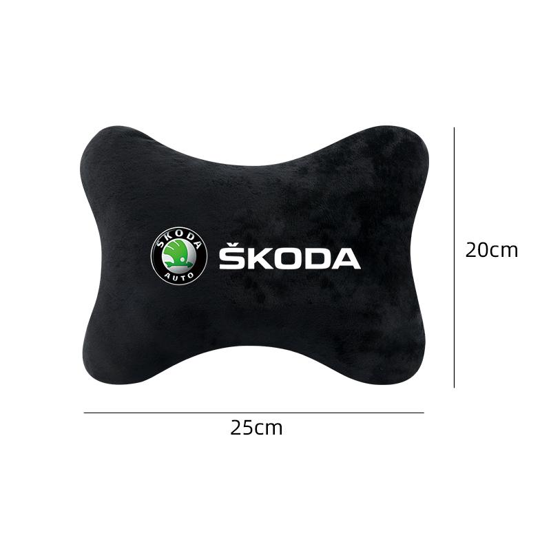 SKIF6 Valve Stems & Caps For Skoda KODIAQ SUPERB Car Neck Pillow Lint Head Support Protector Headrest Back Cushion
