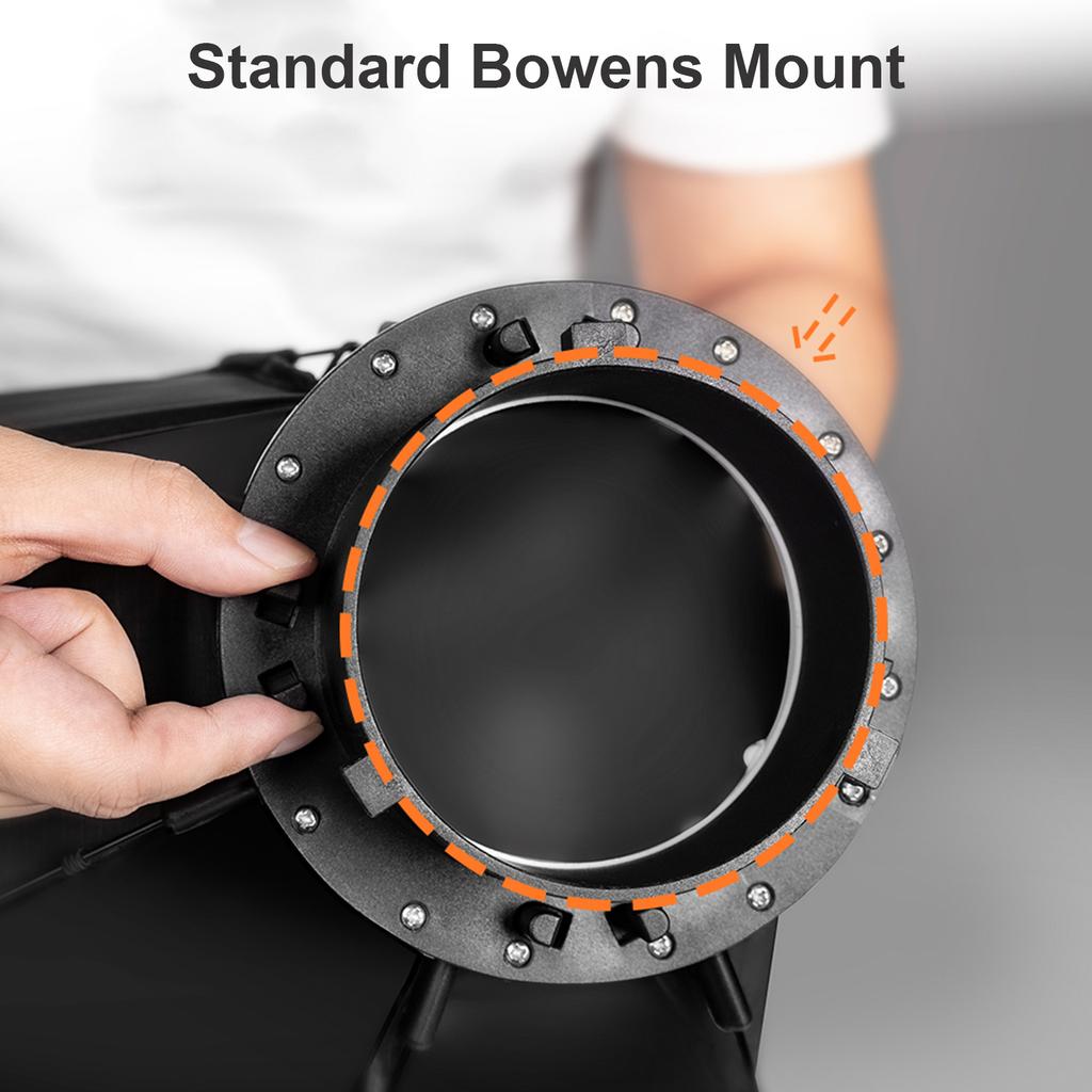 YnBox 55K 55 cm/22 Zoll achteckige Fotografie-Softbox mit abnehmbarer Diffusor-Tragetasche für Bowens-Halterung