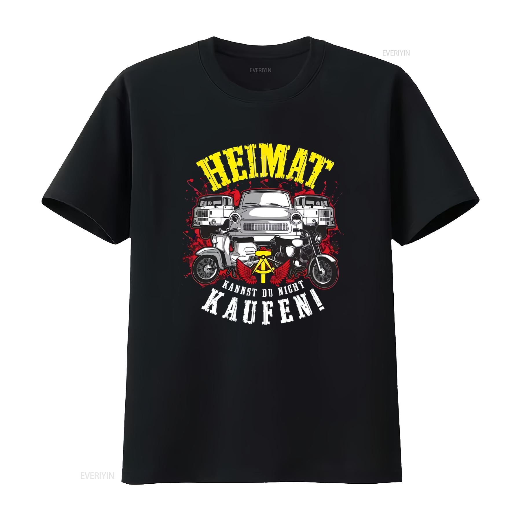 

GDR Home Love T Shirt Retro Cars Motorbikes Print Sizes S 10XL East Germany NVA IFA W50 OSSI Style vintage Washed Casual 4XL