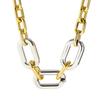 IngeSight.Z Exaggerated Thick Edge Cuban Collar Necklace for Women Vintage Punk Mixed Color Chunky CCB Chain Choker Necklace