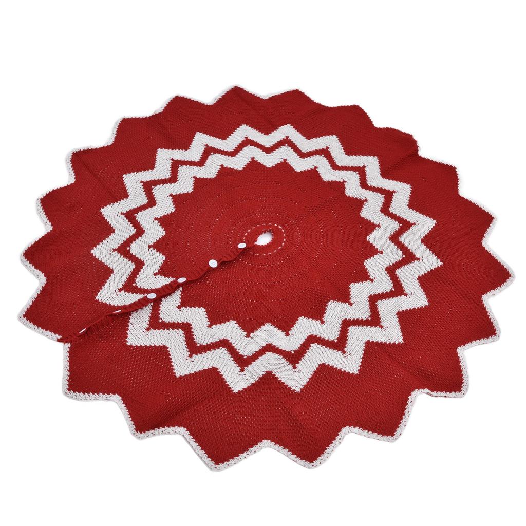 Christmas Tree Skirt Acrylic Fiber Knitting Floor Mat Cover Pad Xmas Party Home Decoration Props
