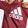 Adidas Essential T Shirts Men's Dark Red Crew Neck Moderate Straight Fit (Unisex) T-Shirts IS1301