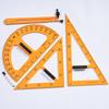 Multifunctional Teaching Ruler and Compass Set: Five-Piece Art Stationery Kit