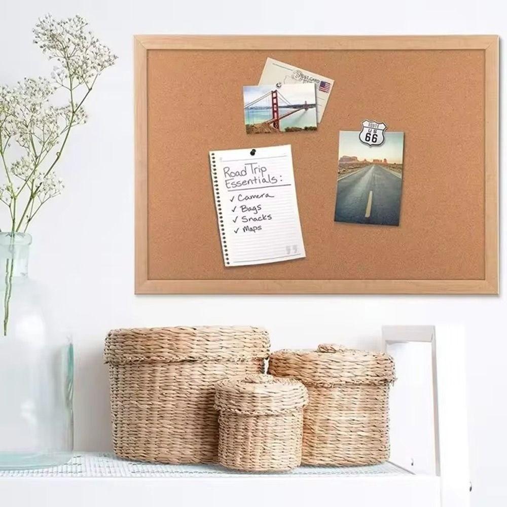 Wood Cork Display Panel Soft Memo Bulletin Board Home Decor Letter Message Boards