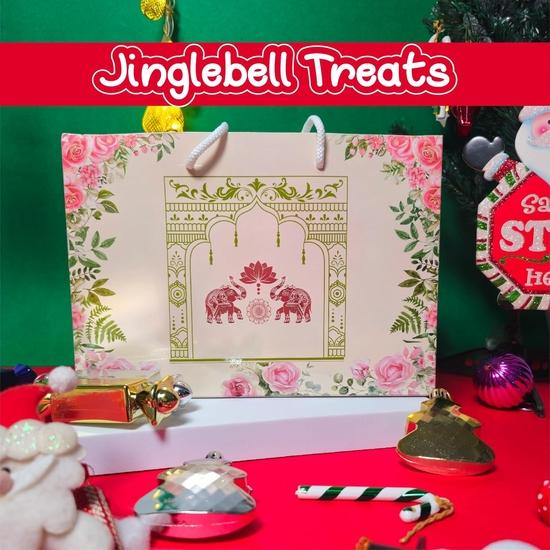 Healthy Master Jinglebell Treats Box of 6 | Premium Christmas Gift Box  | Beetroot Chips, Millet Balls, Christmas Stars, Cookies, Christmas Tree
