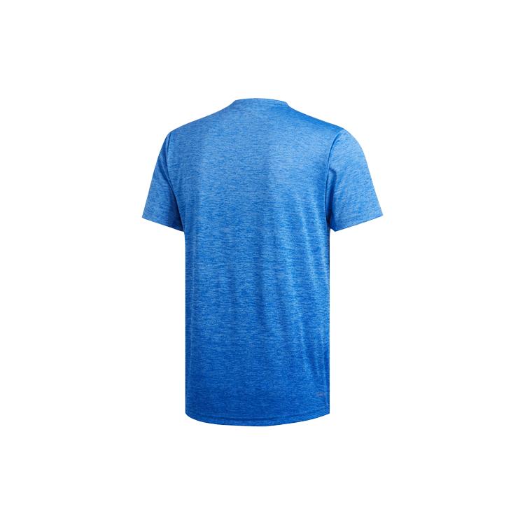 adidas T Shirts Men's Natural Blue Crew Neck Moderate Straight Fit EC1088