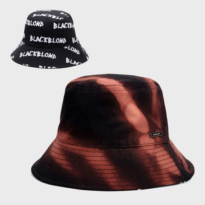 BBD Horizon Bleached Reversible Plate Bucket Hat (Black)
