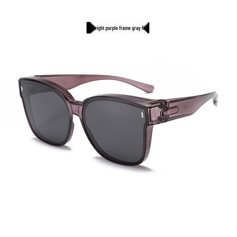 Polarized Clip-On Sunglasses for Prescription Glasses - Large Frame, UV Protection, Unisex