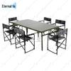 Yongzhi 2M Portable Folding Steel Table & 6 Chairs Set