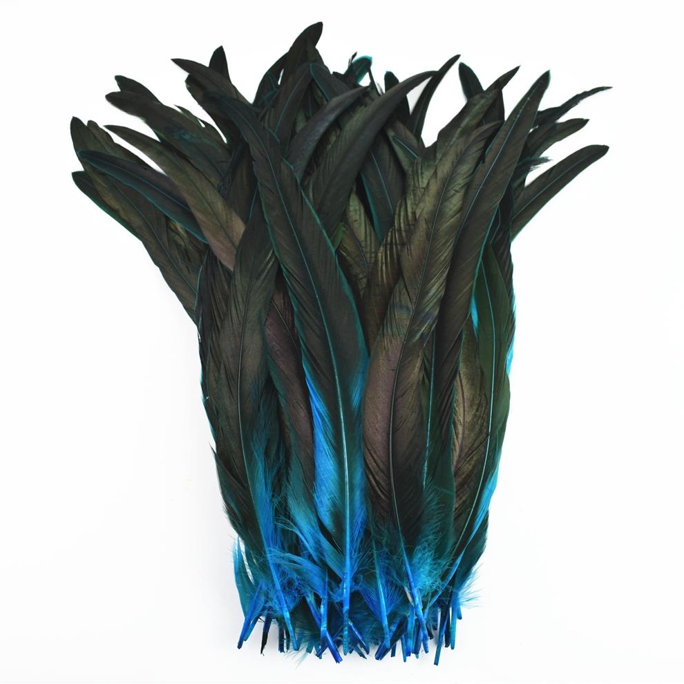 100Pcs Natural Rooster Feathers for Decoration 25-35cm 10-12" Chicken Pheasant Carnival Handicraft Accessories Decor For Clothes