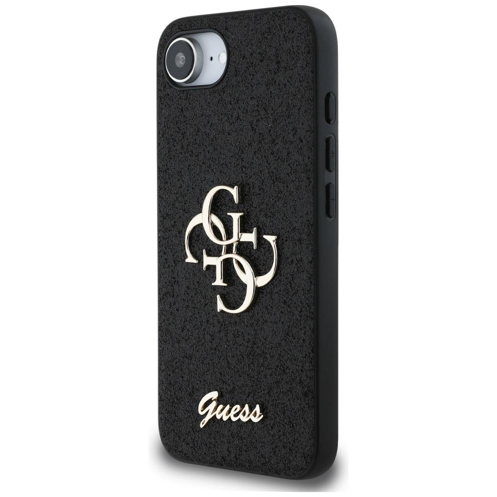 Etui do iPhone 16e Guess Fixed Glitter Czarny