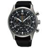 Waterproof Depth 100 Meters Quartz Nylon Strap Men's Watch Black Dial SSB449