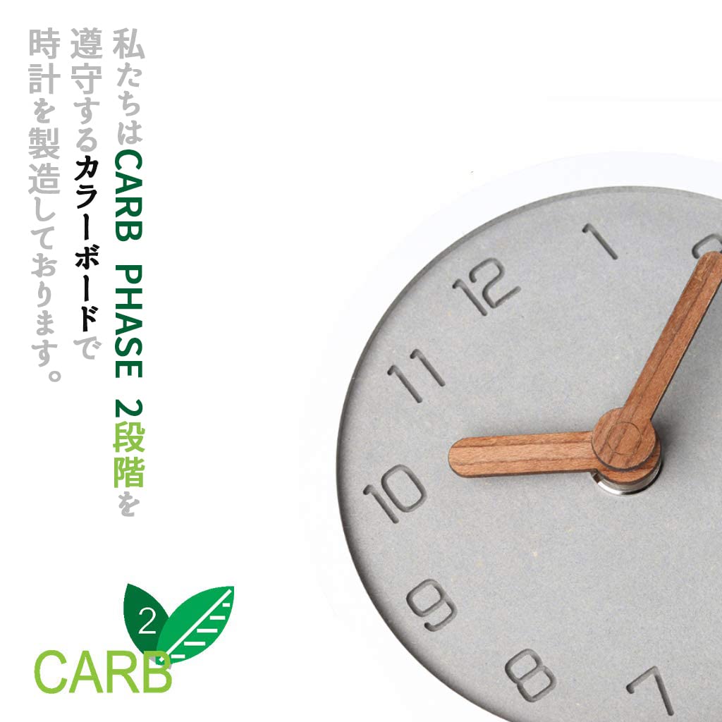 mooqs Table Desk Silent Mini AA Battery Room Interior Gray Clock, Clock, Wooden, Analog, Quiet, Movement, Size, Operated, Simple, Handmade, Stylish,