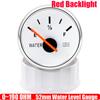 0-190Ohm Water Float Sensor+Water Level Gauge Red Color LED 52mm Water Tank Meter Indicator For Marine Car RV Camper Yacht 9-32V