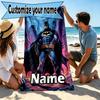 Custom Name Personalized Batman Print Beach Towel, for Trip Camping Beach Party Home Decor, Birthday Gift for Family & Friends