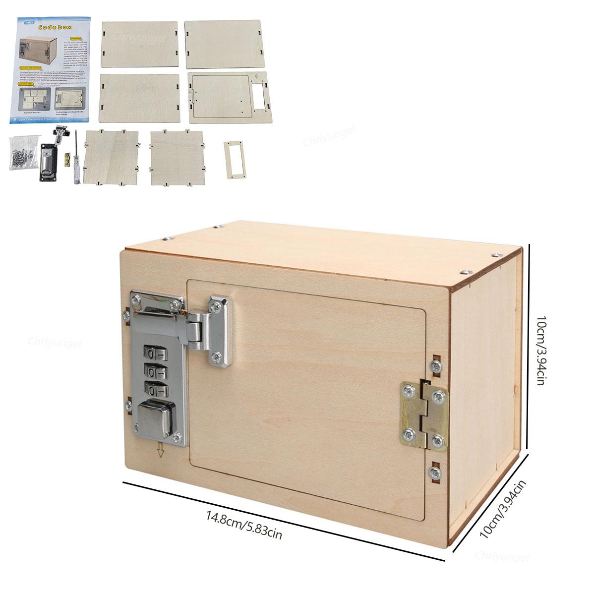 Деревянный ящик с паролем для детей «Сделай сам», сборный кодовый ящик, наборы для экспериментов для школьных научных проектов, научные игрушки, STEM развивающие игрушки