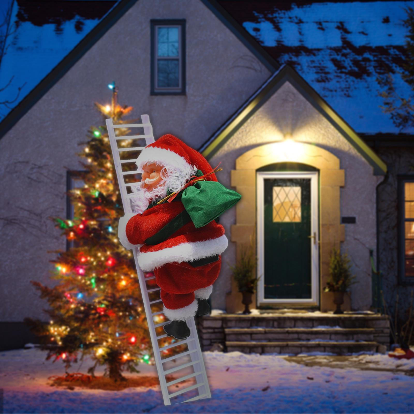 

Climbing Ladder Christmas Doll Singing up and Down with Music Party Decor Kids Gifts білий