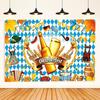 Oktoberfest München Bier Hintergrund Banner Gerstenmalz Muster Restaurant Party Kneipe Wanddekor Fotografie Kulisse 5x3FT