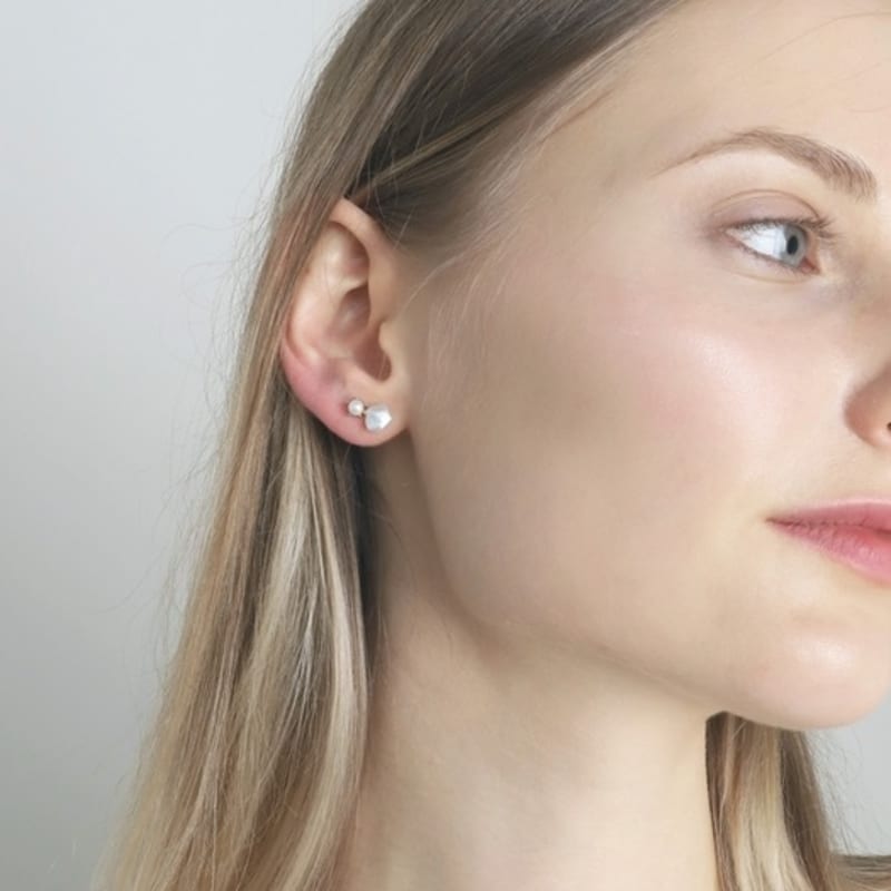 Ozel Silver925 Dew Drop Natural Water Pearl Earrings PS154E