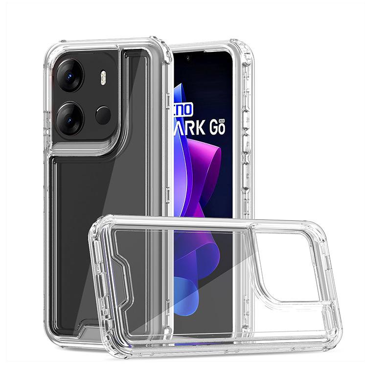 For Tecno Spark Go Colorful Three-in-one Transparent Mobile Phone Case with High Transparency and Scratch Resistance