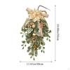 Christmas Teardrop Swag Door Wreath Winter Hanging Artificial Garland for Party