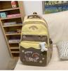 School bag new versatile high-value backpack for junior and high school students large-capacity load-reducing school bag Korean version ins cute